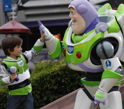 Ontmoet figuur Buzz in het Walt Disney Studios park